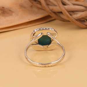 แหวนสีเงินสเตอร์ลิงออกซิไดซ์แหวนเทอร์คอยส์คิงแมนวินเทจเครื่องประดับทำด้วยมือแหวนพลอยของขวัญสไตล์ตะวันตกเฉียงใต้สำหรับเธอ - Product Image 4