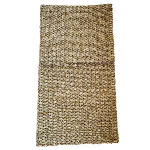 Cesta de Mimbre Rectangular Bali Palit de Seagrass Natural/Negro/Dorado para el Hogar - Product Image 1