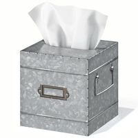 Boîte à mouchoirs carrée en métal de qualité supérieure Decor Haat - Organisateur élégant, durable et fait main de haute qualité pour la maison et l'usage commercial
