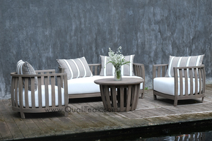 ชุดสวน dbelix หรูหราเลานจ์ไม้สักกลางแจ้งสำหรับความบันเทิงที่สะดวกสบาย - Product Image 3