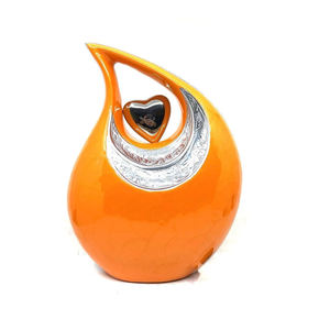 Aluminium <b>Orange</b> Teardrop Urn Custom Heart Adult Ashes Memorial Sympathy <b>Gift</b> Manufacturer Wholesale Factory Direct Best Price - Product Image 6