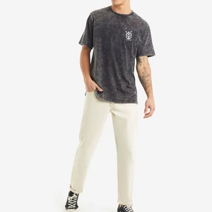 Camiseta de hombre con estampado de algodón 100% de secado rápido, diseño moderno, lavado ácido, cómoda y de corte holgado. - Product Image 5
