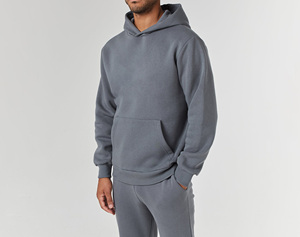 ชุดวอร์มผ้าสองชิ้นสำหรับผู้ชายชุดวอร์มผ้าสีพื้นแบบปรับแต่งโลโก้ได้ - Product Image 4