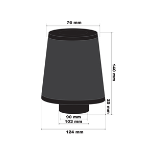 Filtre en éponge conique noir - Product Image 4