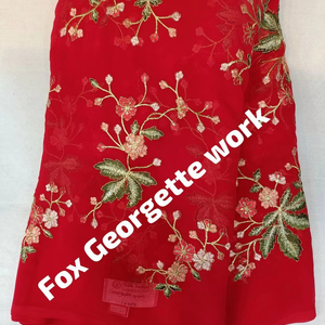 งานปักผ้า Georgette จิ้งจอกทำให้เป็นชุดแฟนซีวัสดุผ้า lehenga - Product Image 2