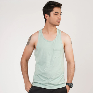 Venta al por mayor de los hombres Casual Tank Top Chaleco de punto Fitness culturismo gimnasio ropa en blanco Tank Top diseño para ropa de gimnasio - Product Image 4