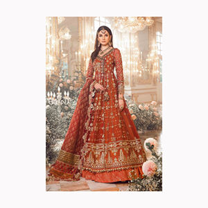 Dernière collection pakistanaise Robes de travail 3 pièces fantaisie en soie Katan pour femmes Impression numérique pour l'Aïd et le mariage - Product Image 4