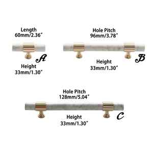 The <b>Craft</b> Exim Luxury Art Deco Marble Door Handle <b>for</b> Home Office Hotel <b>Cabinet</b> Wardrobe Premium Handcrafted Durable Hardware - Product Image 3