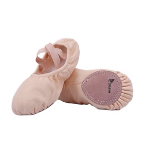 Zapatillas de Ballet de Lona Transpirable Personalizadas, Suela Dividida Suave, Ligeras, para Mujeres, Niñas y Niños, para Práctica y Actuación - Product Image 1