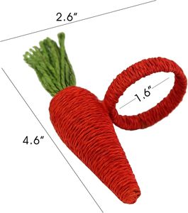 Cutest Carrot Shaped <b>Napkin</b> Rings Spring Summer Holidays Everyday Dining Table Decor Paper Christmas <b>Easter</b> Special Occasions - Product Image 4