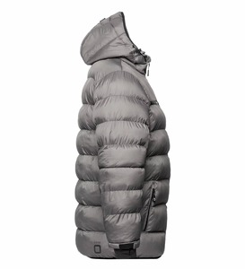 เสื้อโค้ทขนเป็ดน้ำหนักเบาแบบขายส่ง มีฮู้ดสำหรับผู้ชาย เสื้อแจ็คเก็ตซิปแบบเรียบง่าย สกรีนโลโก้ได้ มีไซส์ใหญ่ เสื้อพัฟเฟอร์ - Product Image 6