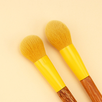 Ensemble de 10 pinceaux de maquillage professionnels, manche en bois, fibres synthétiques, logo personnalisé, kit de pinceaux cosmétiques