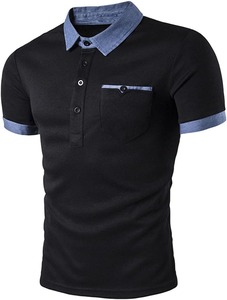 Polo T-shirt polyvalent 6XL en tissu léger, confortable et respirant, motif uni pour le travail, les réunions, les sorties décontractées et le sport - Product Image 3