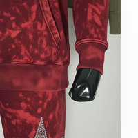 Ensemble de survêtements pour hommes en tissu 100 % coton, motif tie-dye, broderie 3D, coupe oversize, faible MOQ, idéal pour l'hiver