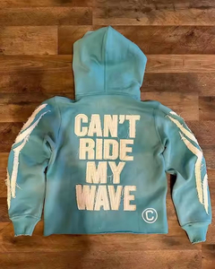 Wholesale Winter Wear Clothing Manufacturers Custom Acid Wash Distressed Hoodie Oversized Streetwear Cotton <b>Hoodies</b> for <b>Men</b> - Product Image 4