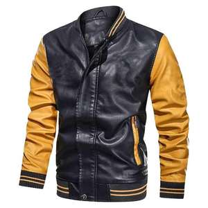 Chaqueta de Cuero para Hombre de Calidad de Exportación con Diseño de Capucha Impermeable de Lona para Invierno, Estilo Motociclista y Biker, Piel de Vaca - Product Image 1