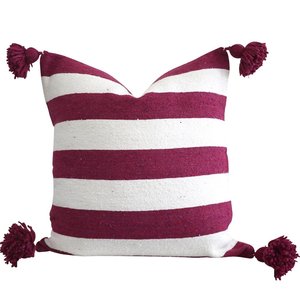 100% bông sọc nhà sử dụng trang trí đệm bao gồm tua tay dệt Boho chần trắng 45x45cm - Product Image 2