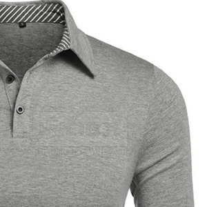 Polos de manga larga para hombre de calidad superior Slim Fit Polos de manga larga para hombre Polos transpirables para hombre - Product Image 5