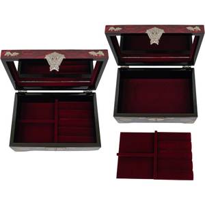Caja de Joyería de Madera de Primera Calidad con Incrustaciones de Nácar, Estuche de Almacenamiento Artesanal para Joyas, Accesorios y Regalos - Product Image 3
