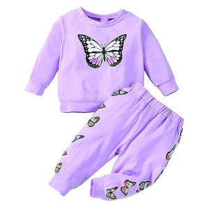 ชุดวอร์ม2ชิ้นสำหรับเด็กผู้หญิงเสื้อกันหนาวมีฮู้ดสำหรับฤดูหนาว - Product Image 5