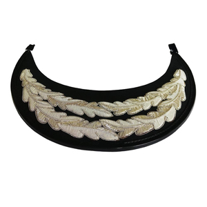 OEM Custom Goldwork Hat Visor Cap Silver Bandsman Cadet Synthetic Leather Eco-friendly Daily Various Sizes Colors Embroidered - Product Image 5