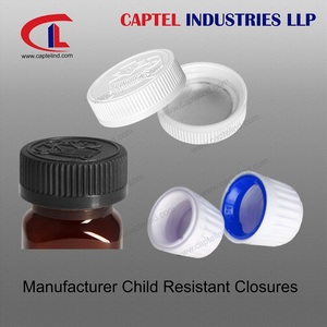 Bouchon en plastique 25mm, 28mm, 33mm, bouchon résistant aux enfants, capuchon côtelé en polypropylène pour bouteille de pilule, bouteille de médicament - Product Image 4