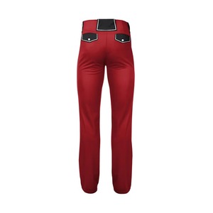 Pantalones de Béisbol para Hombre Adulto, Cierre de Botones, Bolsillos, Transpirables, de Secado Rápido, Talla Grande, Ropa Deportiva, Color Rojo, 100% Poliéster - Product Image 2