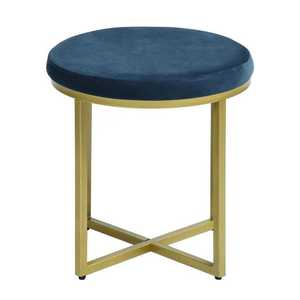 Taburete de alambre de hierro redondo de diseño moderno con metal de terciopelo clásico, para Hotel superventas, comedor, sala de estar, uso en el pasillo al aire libre - Product Image 2