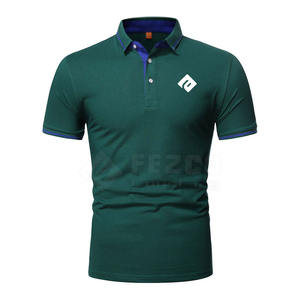 El mejor diseño Precio barato Material de poliéster Mangas cortas Hombres Peso ligero Polo Camiseta en venta - Product Image 1