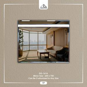 Espejo de Baño Moderno con Iluminación y sin Marco, con Reflejo Nítido para Espacios Interiores Modernos, de la India - Product Image 3