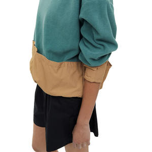 Qualité supérieure femmes couleur vert de mer résistance à l'eau couleur bloc de couleur sweat à col rond à vendre à bas prix - Product Image 4