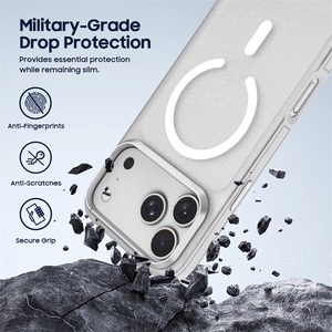 Coque de téléphone personnalisée avec aimant puissant semi-transparent mat et pare-chocs en TPU pour iPhone 17 Pro Max 18 Pro Max - Product Image 4