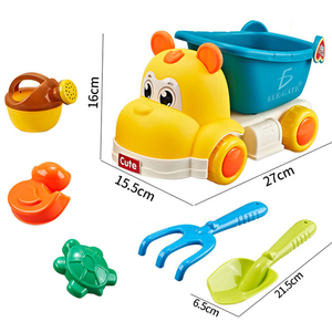 Set da Spiaggia in Plastica Super Kawaii da 6 Pezzi con Camioncino Ippopotamo per Avventure in Spiaggia! - Product Image 3