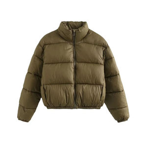 Blouson d'hiver matelassé en nylon confortable et durable pour femme, imperméable, bandes réfléchissantes, respirant, col montant, aventures en plein air - Product Image 1