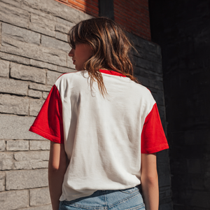 Camisetas holgadas de poliéster y algodón 100% para mujer, camiseta ligera con cuello redondo y hombros caídos, camiseta de gran tamaño para mujer - Product Image 6