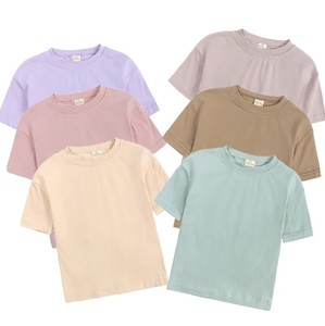 100% coton, t-shirt enfant personnalisable 100% chemises en coton pour enfant en gros dames hauts t-shirt - Product Image 6