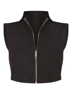 เสื้อแขนกุดคอวีผ้าลินินดูสบายๆสีดำดูทันสมัยออกแบบได้ตามต้องการ - Product Image 1