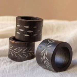 Servilletero de madera rústica diseño hecho a mano para recepción de bodas de granja elegante mesa de cena de vacaciones y reuniones - Product Image 6