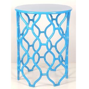 Mesa auxiliar de metal Muebles para el hogar de lujo Rústico Antiguo Mesa auxiliar redonda Cruz Metal Moderno Negro Logotipo personalizado en venta al por mayor - Product Image 4