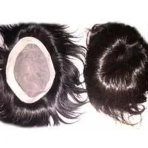 Remy Burma Hair Men's Toupee Lace Front Injection Lace Silk Base Hair Patch For Man
