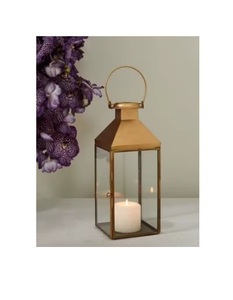 Linterna DE BODA DE ACERO INOXIDABLE dorado de alta calidad, linternas de Metal populares para interiores y exteriores con asa - Product Image 1