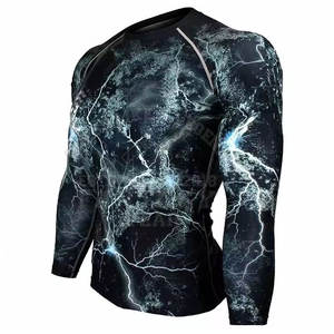 Camiseta de Compresión para Hombre con Logotipo Personalizado al por Mayor, Camisetas de Compresión de Manga Larga para Gimnasio - Product Image 2