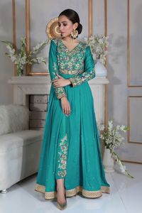 NEW--STUNNING INDIEN/PAKISTANI BELLE BRODERIE ZARI TRAVAIL SUR VESTE ET ROBE PANTALON POUR Party-wear-robe pour fête/mariage = 2023 - Product Image 2