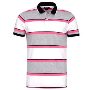 High Street Style Hombres Algodón para Polo Camisa Transpirable Vintage Rayas Manga corta Alta calidad Verano Deportes Jersey Plus Siz - Product Image 1