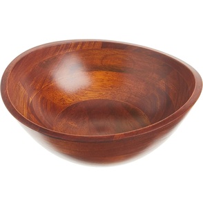 Elegant Polished <b>Walnut</b> Wood Serving Bowl Handcrafted Deep Salad Fruit Bowl for Kitchen Dining <b>Table</b> Centerpiece - Product Image 1