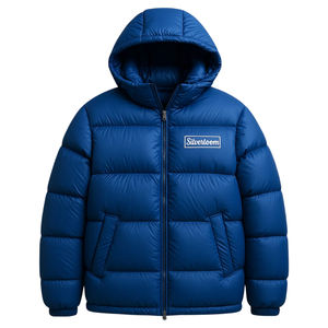 Chaquetas acolchadas personalizadas con LOGOTIPO | Chaquetas de invierno con capucha acolchadas cálidas OEM para Hombre | Prendas de abrigo impermeables a prueba de viento - Product Image 1