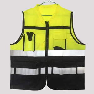 Men's Customizable High Visibility <b>Reflective</b> Waterproof Safety Vest security Waistcoat 100% Polyester <b>Material</b> for Road Safety - Product Image 5