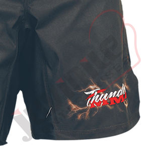 Shorts de MMA en polyester avec logo personnalisé, sublimés, élastiques, mi-longs, vêtements d'entraînement d'arts martiaux, design simple, entraînement sportif - Product Image 4