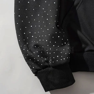 Sweat-shirts légers et respirants pour hommes avec strass, design personnalisé, sweat-shirts pour hommes avec strass - Product Image 4