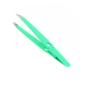 Pinzas para Cejas de 3.54 Pulgadas, Color Verde, Acero Inoxidable Alemán, Pinzas para Maquillaje de Cejas para Salón de Belleza - Product Image 2